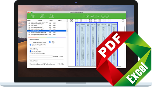 PDF to Excel Converter for Mac