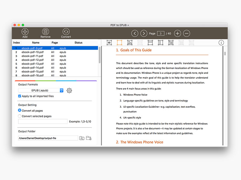 PDF to EPUB for Mac screenshot 1
