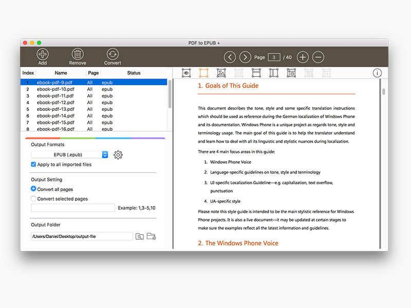 PDF to EPUB Converter Mac 破解版 PDF转EPUB转换器