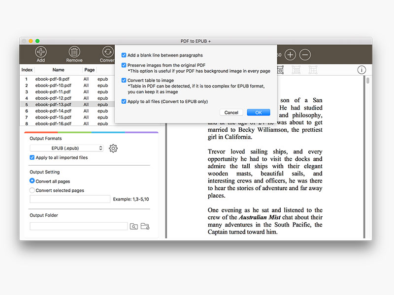 PDF to EPUB for Mac screenshot 3