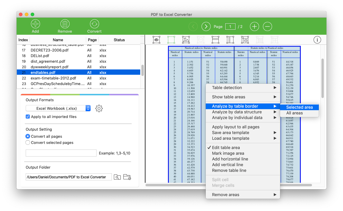PDF to Excel for Mac Screenshot 4