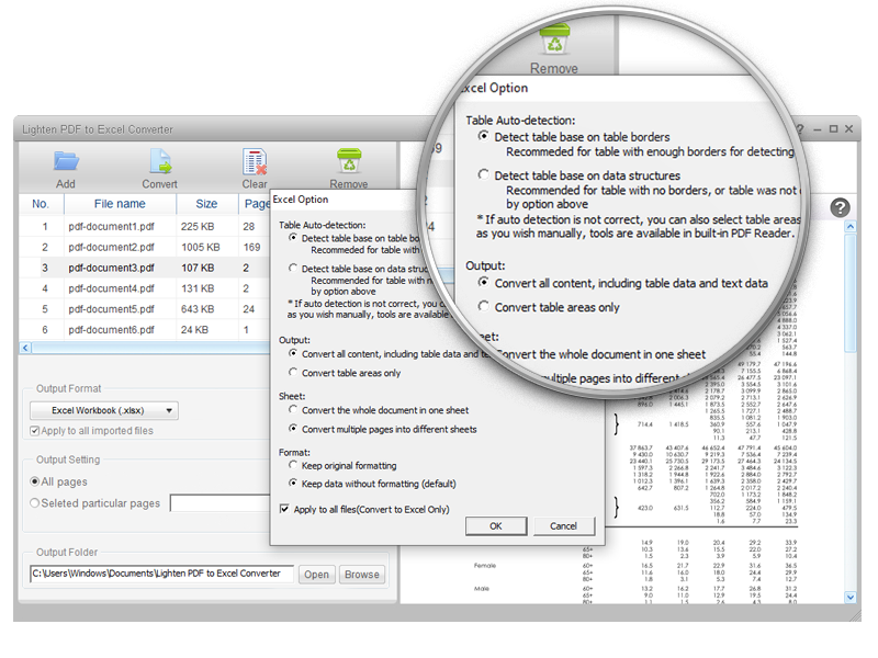 PDF to Excel Converter for Windows | Lighten Software Official