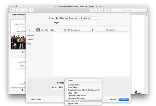PDF File Smaller on Mac