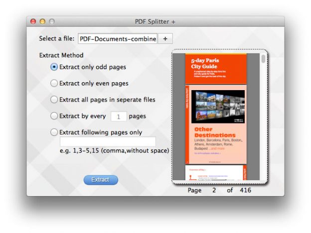 How to Split A Large PDF into Multiple Individual Files on Mac OS X